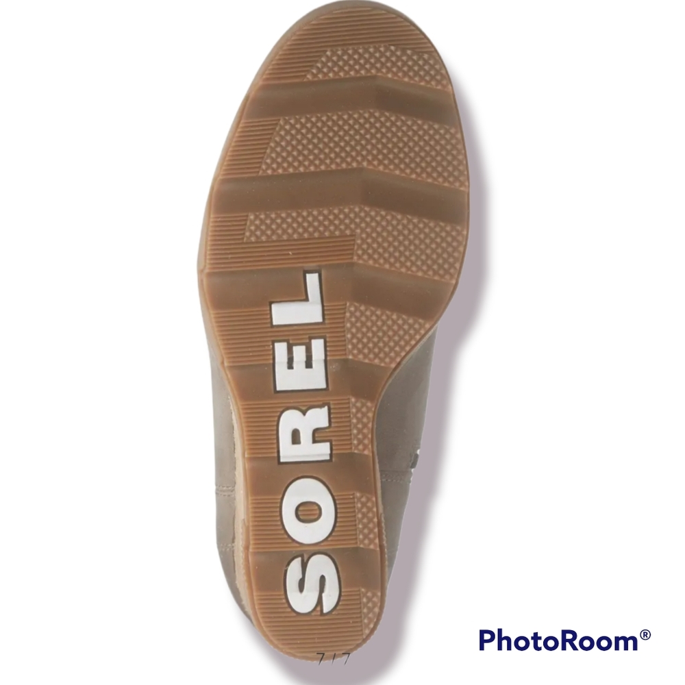 Sorel Joan Of Arc Uptown Waterproof Wedge In Khaki - Picture 7 of 11